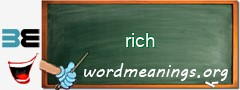 WordMeaning blackboard for rich